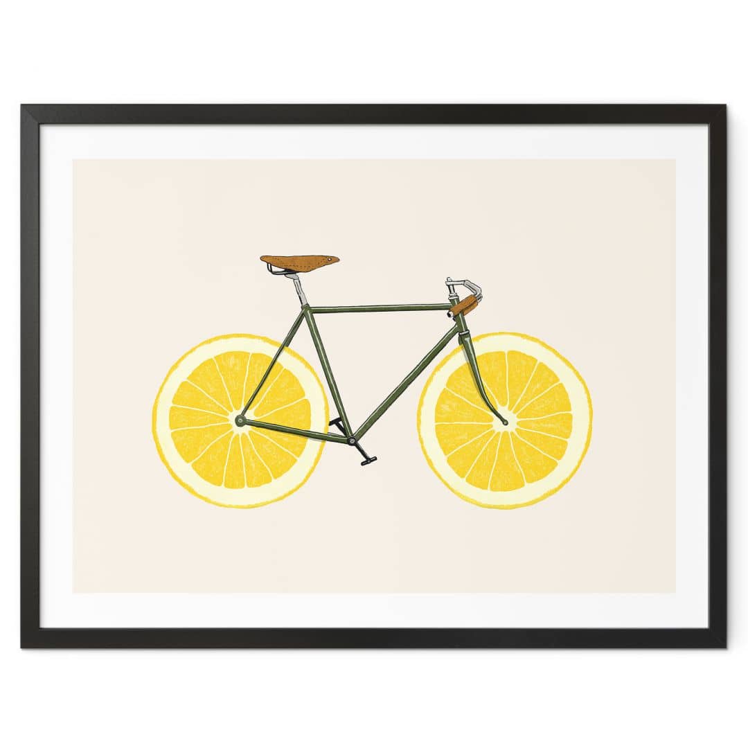 Kaeppel Poster Fahrrad mit Zitronen - Bodart Speichern exportieren