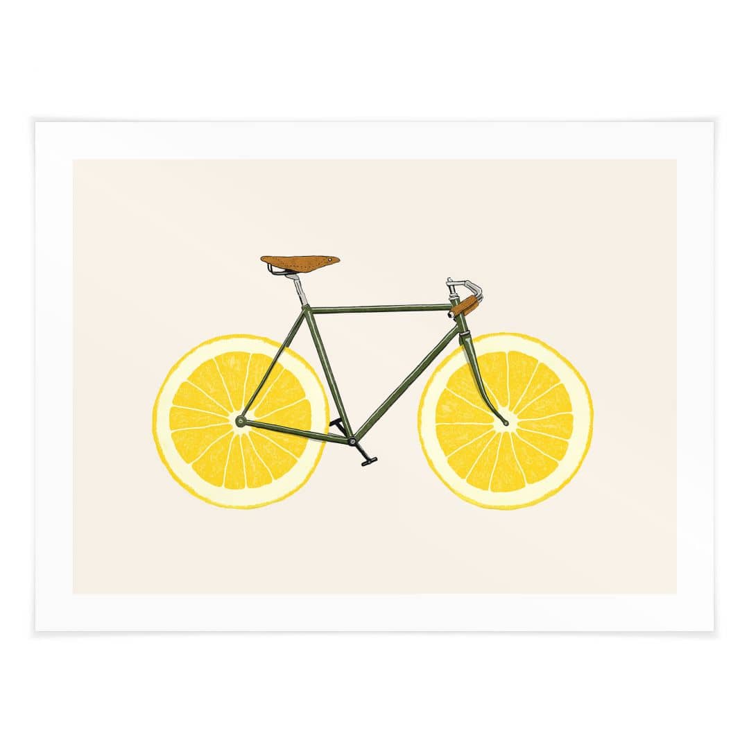 Kaeppel Poster Fahrrad mit Zitronen - Bodart Speichern exportieren