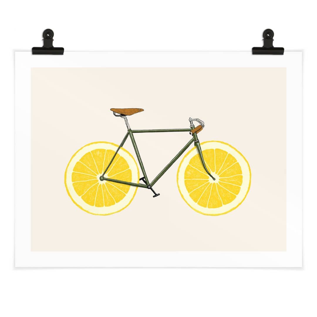 Kaeppel Poster Fahrrad mit Zitronen - Bodart Speichern exportieren