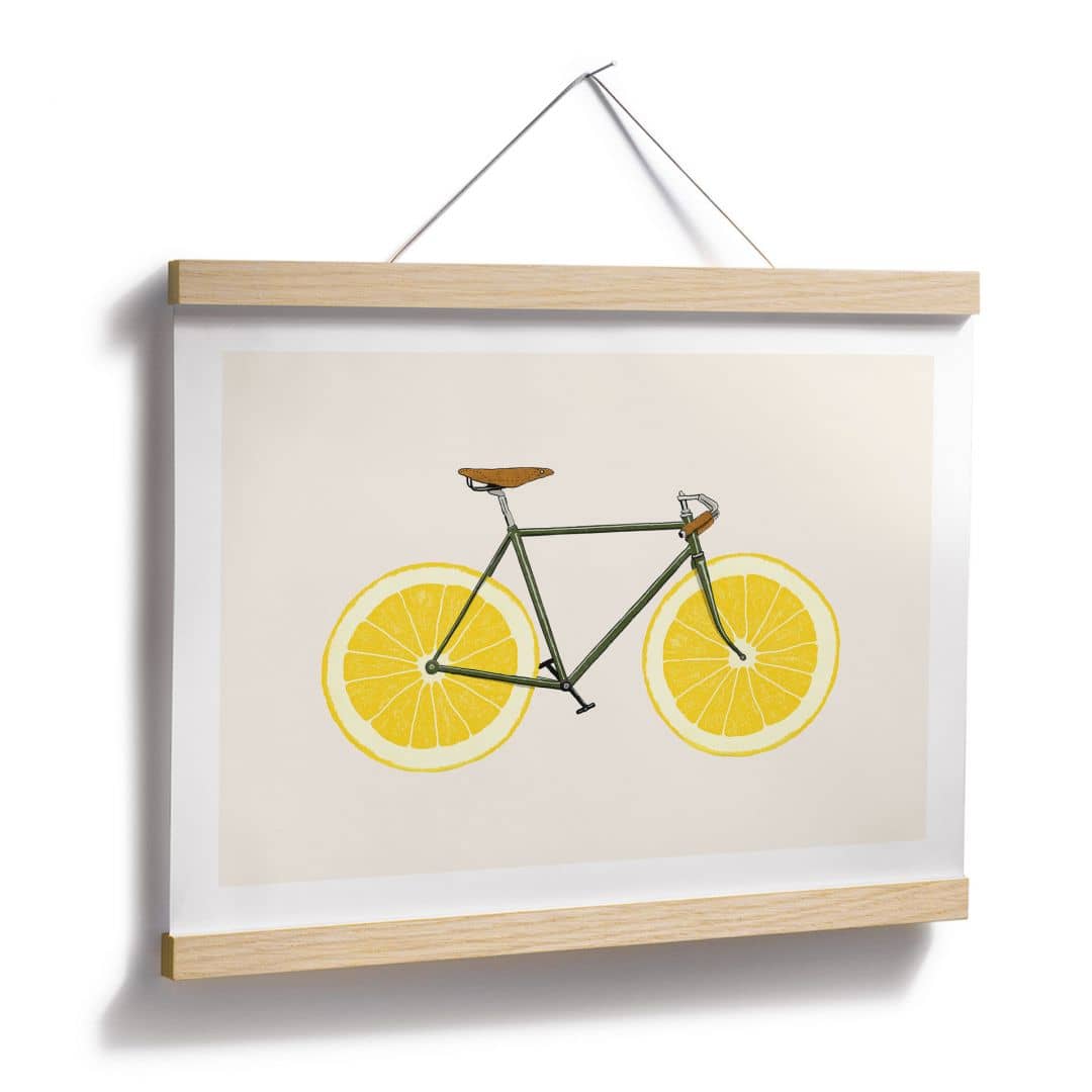 Kaeppel Poster Fahrrad mit Zitronen - Bodart Speichern exportieren