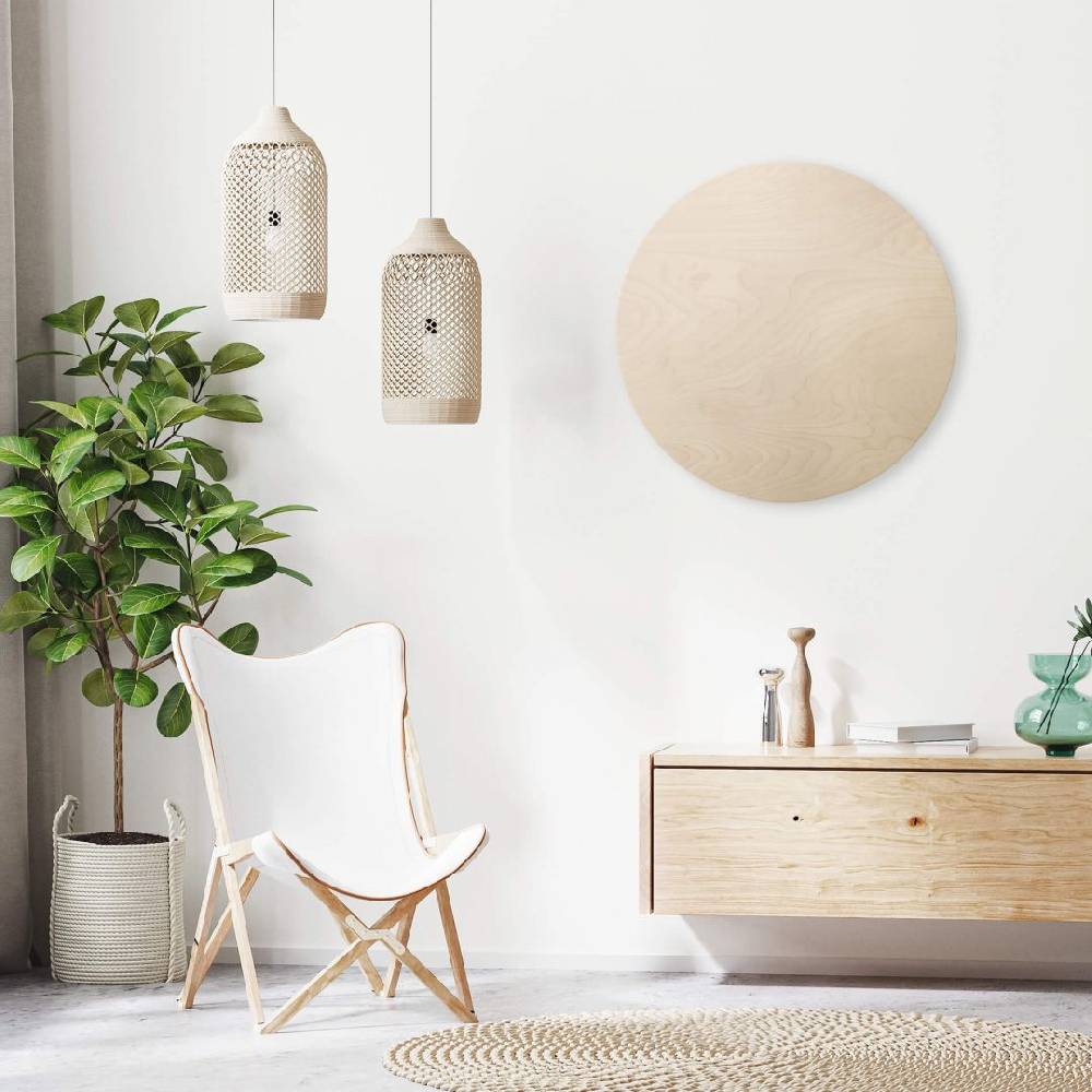 Kaeppel Holzbild Rund - unbedruckt Outlet