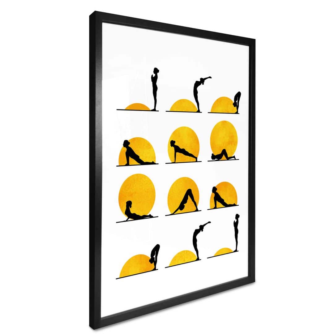 Kaeppel Poster Kubistika - Yoga Der Sonnengruß im Angebot