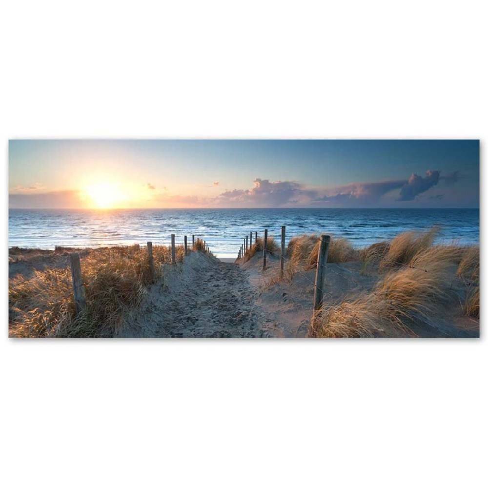 Kaeppel Leinwandbild, Sonnenuntergang am Strand Blitzverkäufe