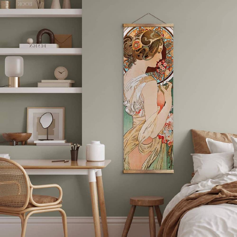 Kaeppel Leinwand, Banner, Stoffbild Mucha - Schlüsselblume - Panorama Kostenloser Versand