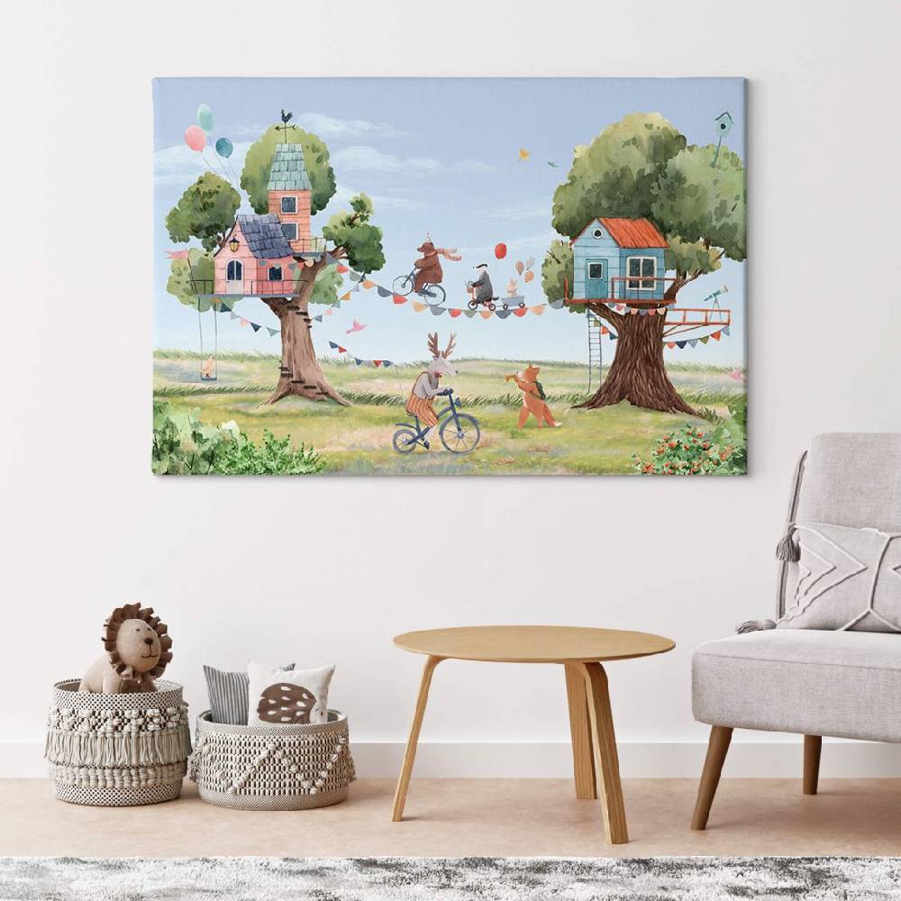 Kaeppel Leinwandbild Oliver Robins - Baumhaus Party Fabrik Onlineshop