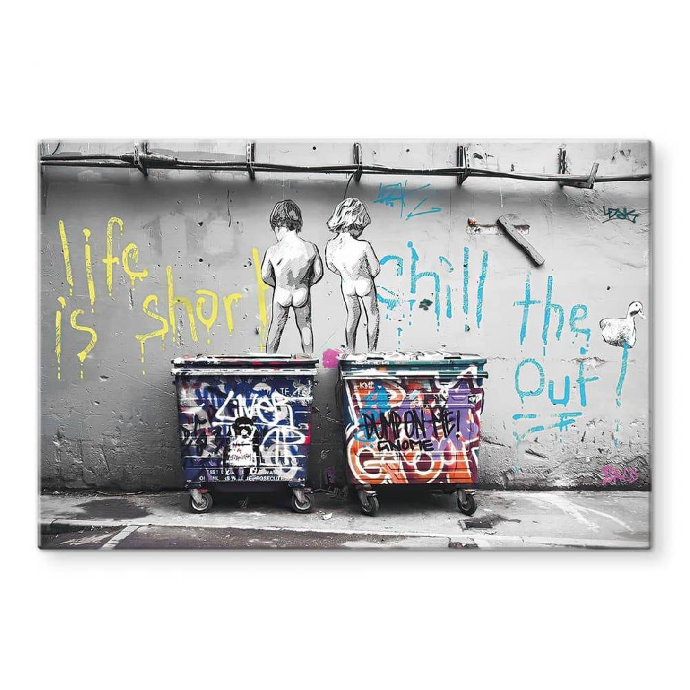 Kaeppel Glasbild Banksy - Life is short