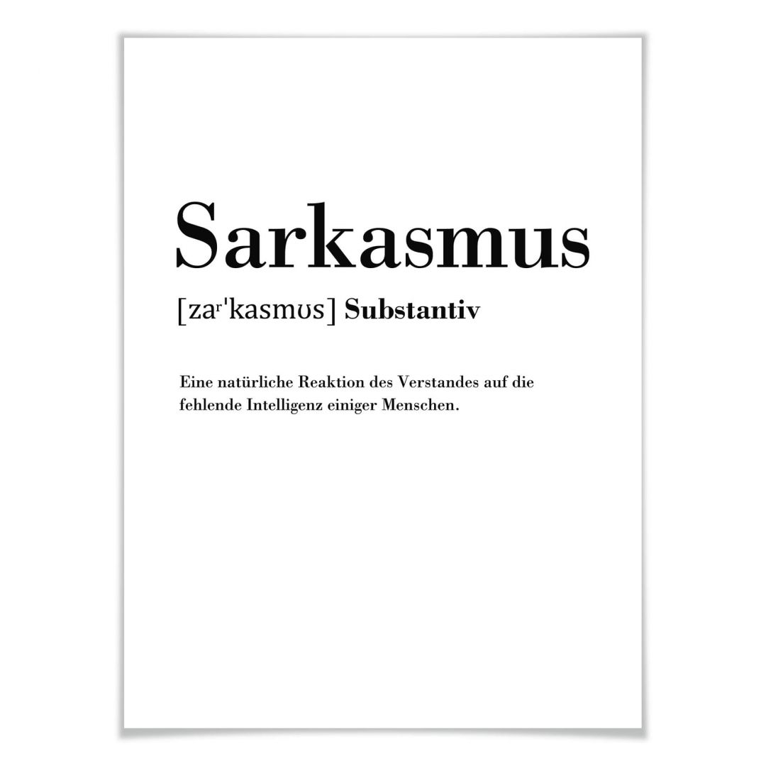 Kaeppel Poster Grammatik - Sarkasmus Begrenztes Angebot