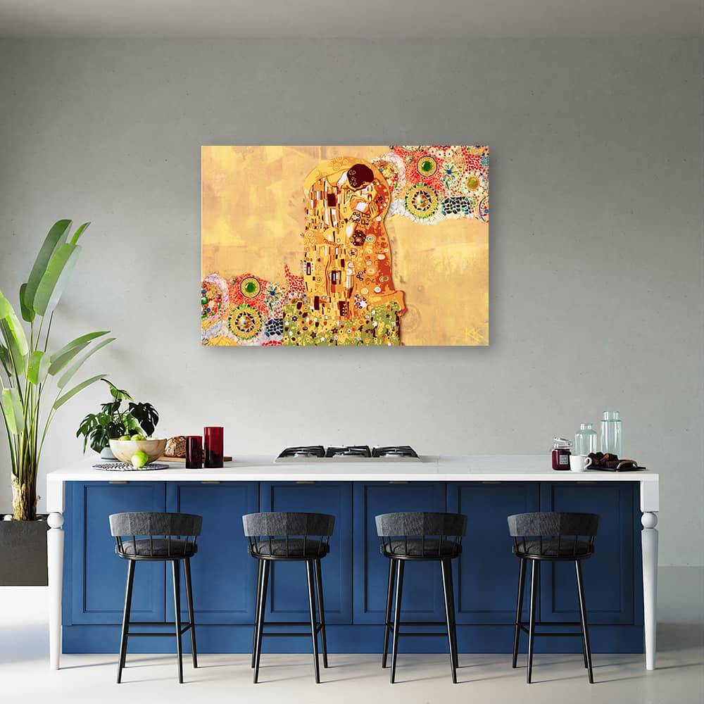 Kaeppel Leinwandbild, Klimt Erfüllung einer Frau Abstrakt Cyber Monday