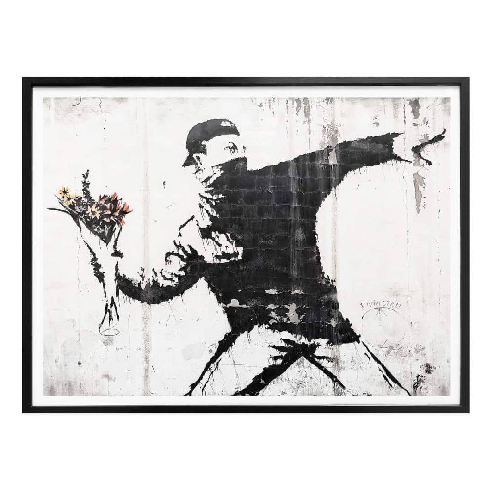 Kaeppel Poster Banksy - Der Blumenwerfer