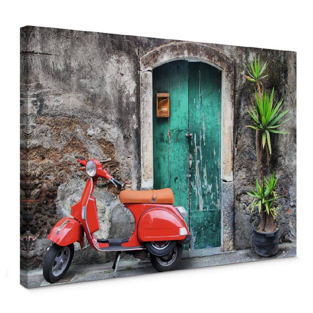 Kaeppel Leinwandbild Red Scooter VIP-Rabatte