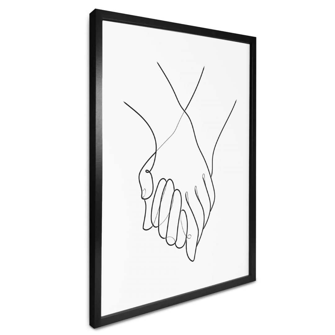 Kaeppel Poster 1X Studio - Line Art Hand in Hand Tiefpreis