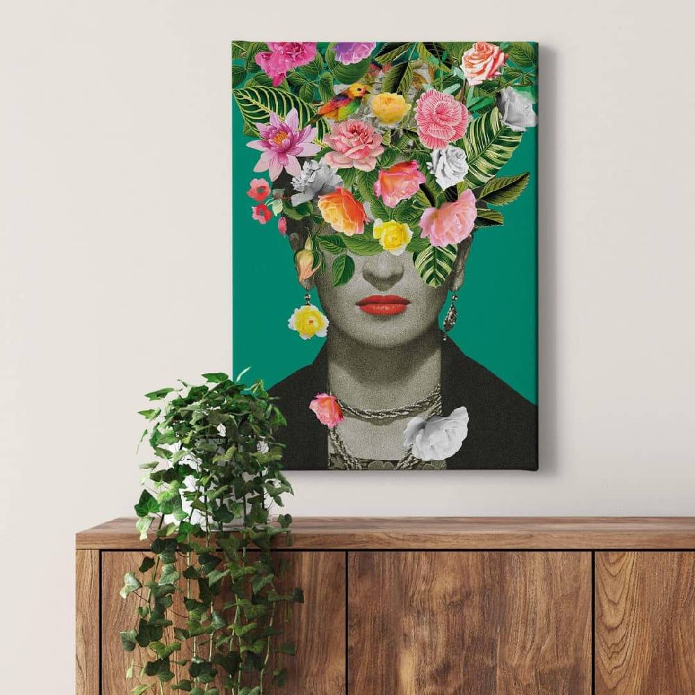 Kaeppel Leinwandbild Frida Floral Studio - Portrait Frida Nur für heute