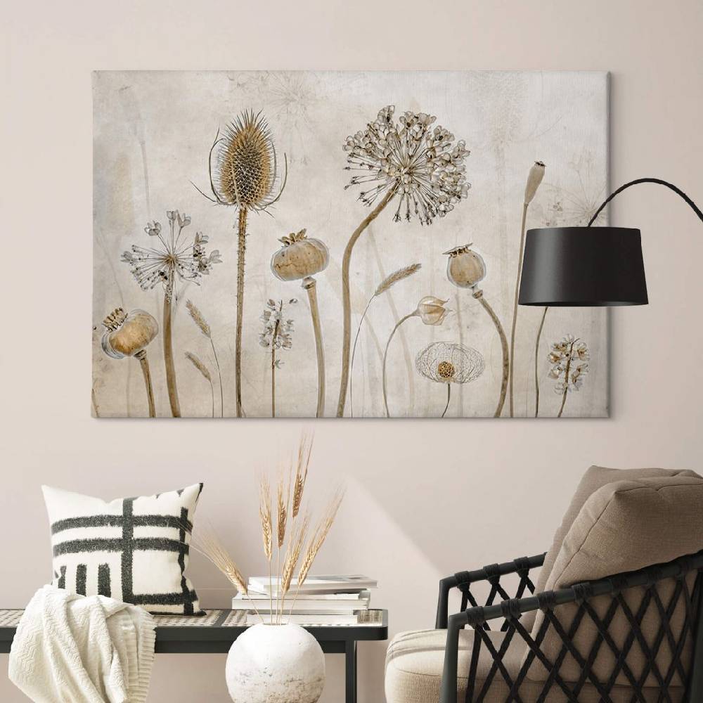 Kaeppel Leinwandbild Disher - Trockenblumen Discount Store für neue Produkte