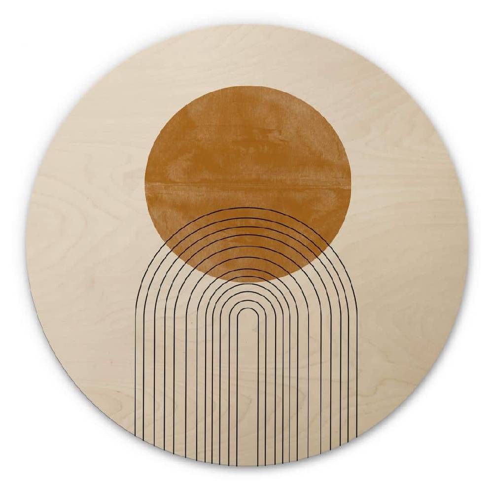 Kaeppel Holzbild The Miuus Studio - Abstract Flow - Rund Super Rabatt