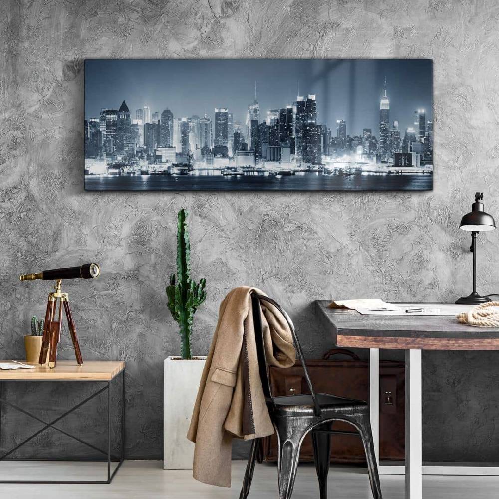 Kaeppel Glasbild New York at Night 1 - Panorama Fabrikladen