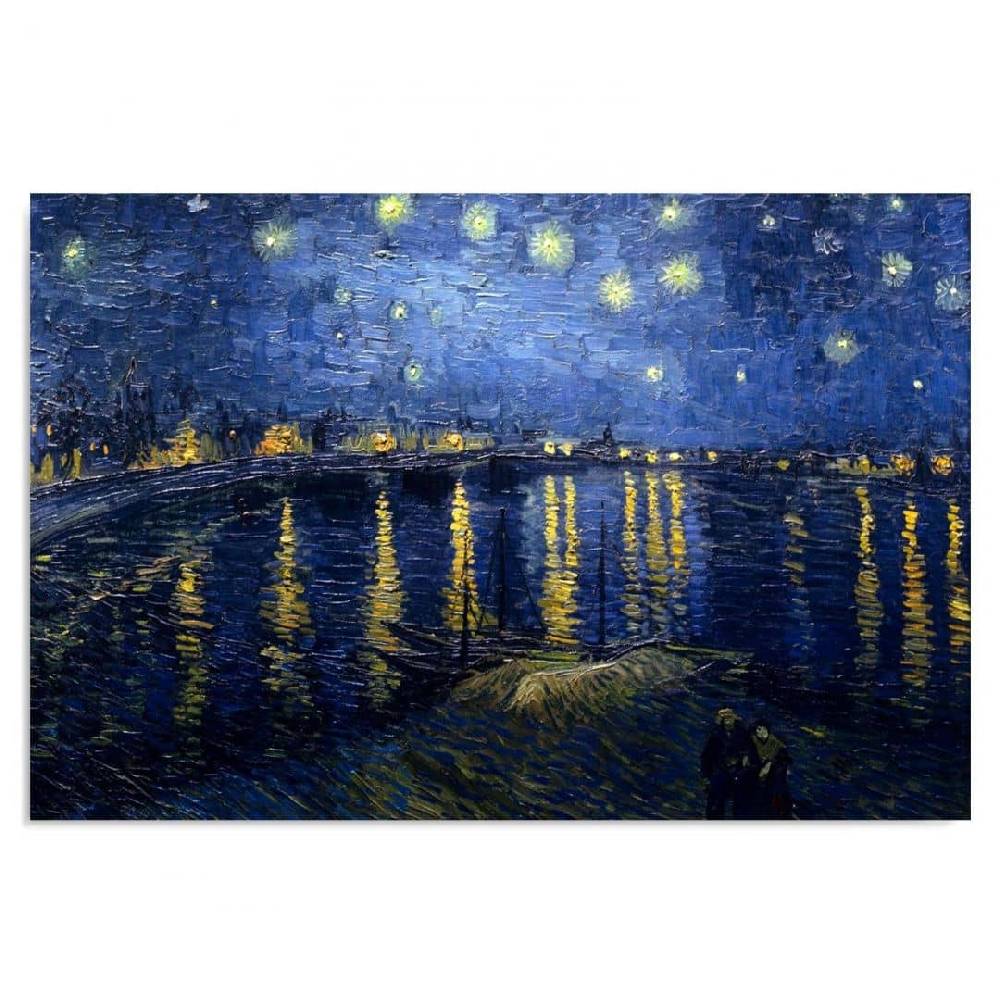 Kaeppel Leinwandbild, Reproduktion eines Gemäldes von V. van Gogh - Sternennacht über der Rhône Black Friday Preise