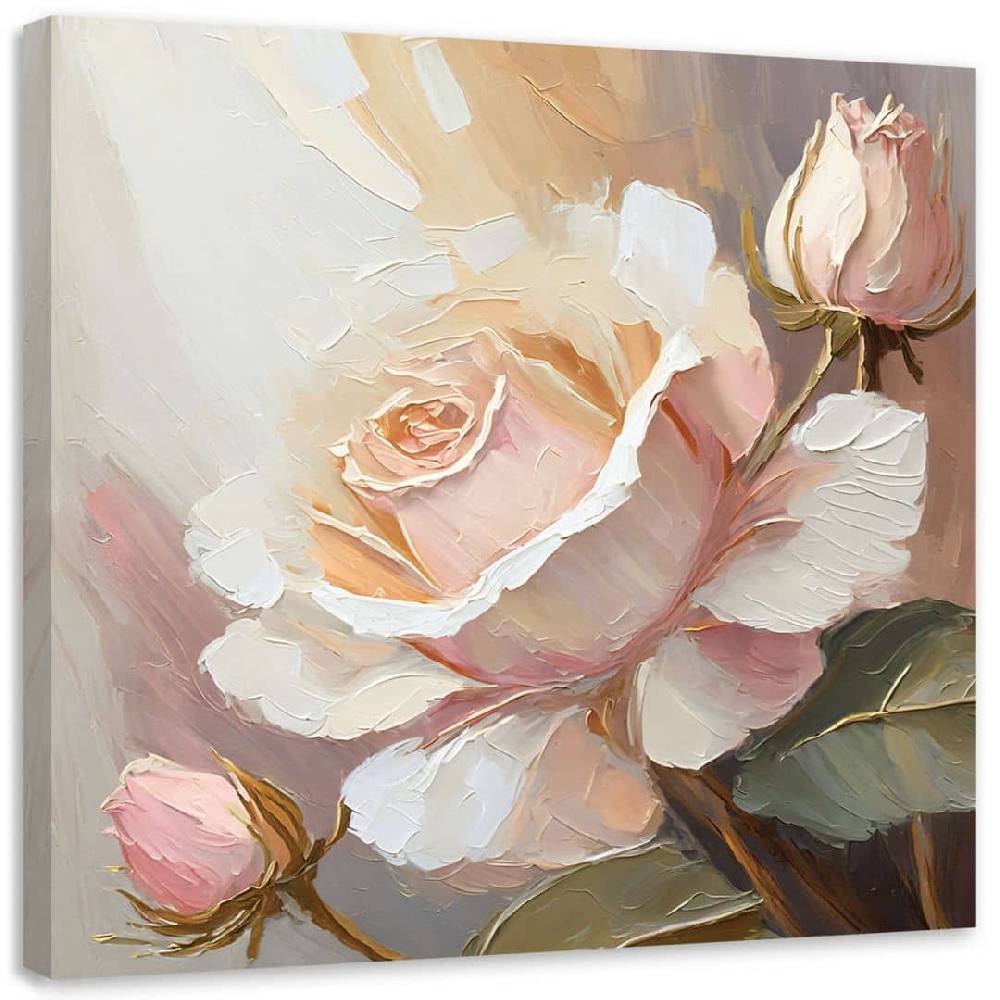 Kaeppel Leinwandbild, Handgemalte Rose
