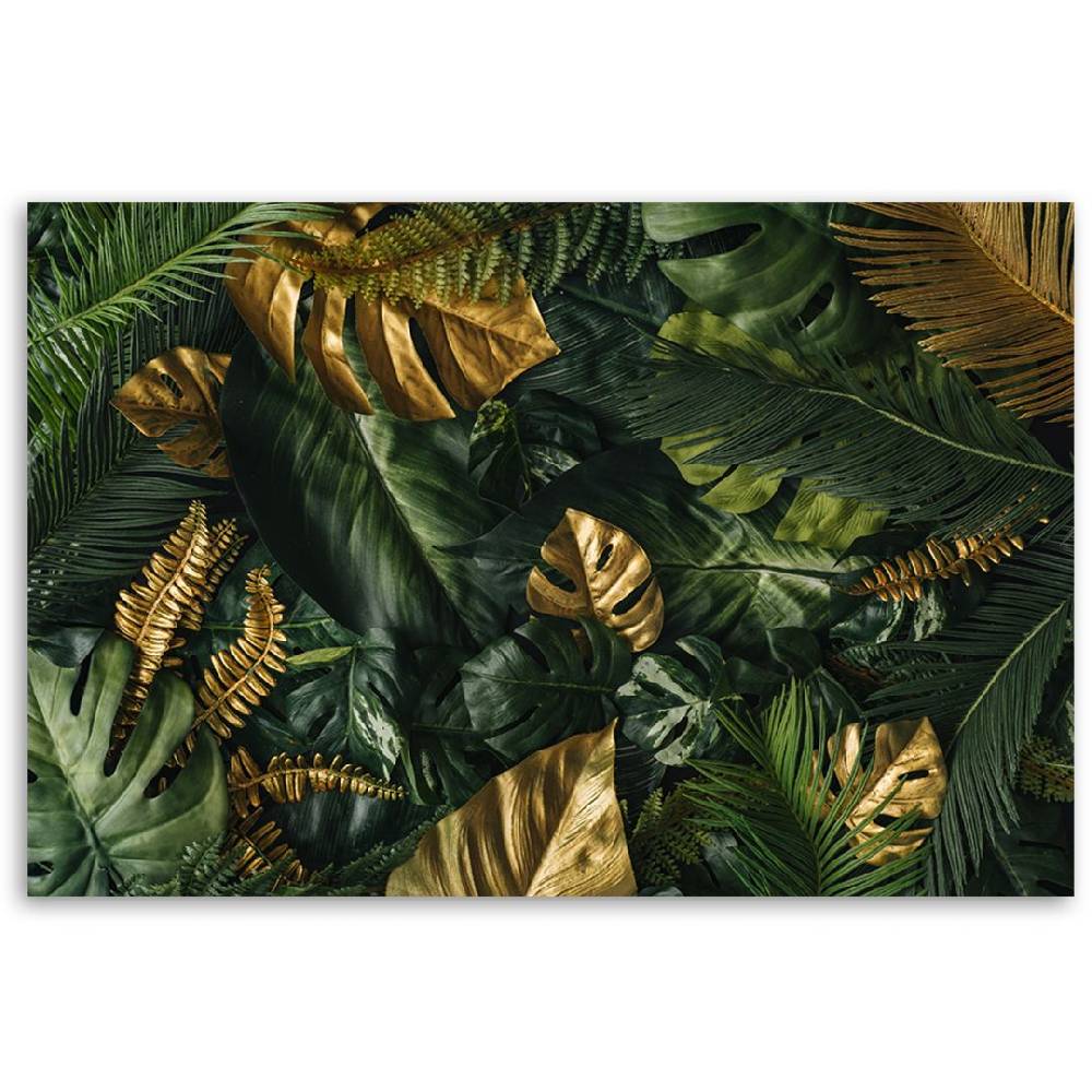 Kaeppel Leinwandbild, Tropische Monstera Blätter Pflanzen Rabatt