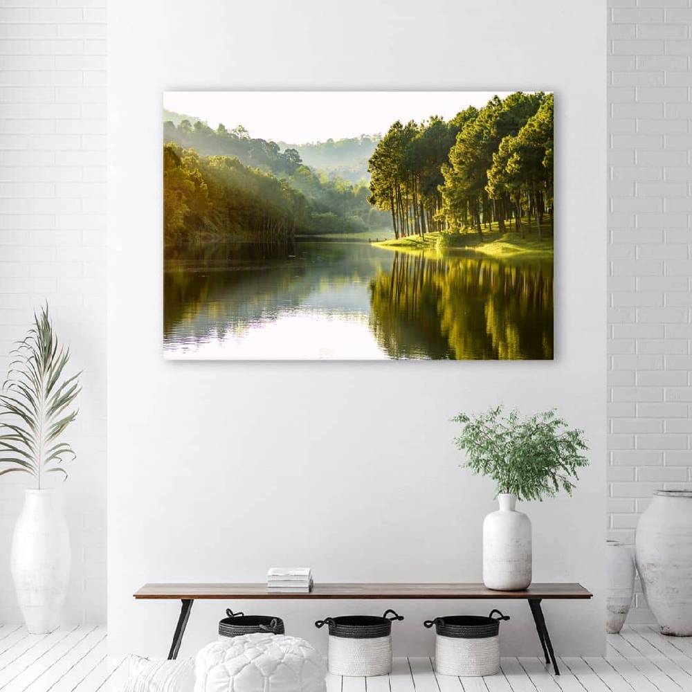 Kaeppel Leinwandbild, Landschaft Waldbaum Natur Versandkostenfrei