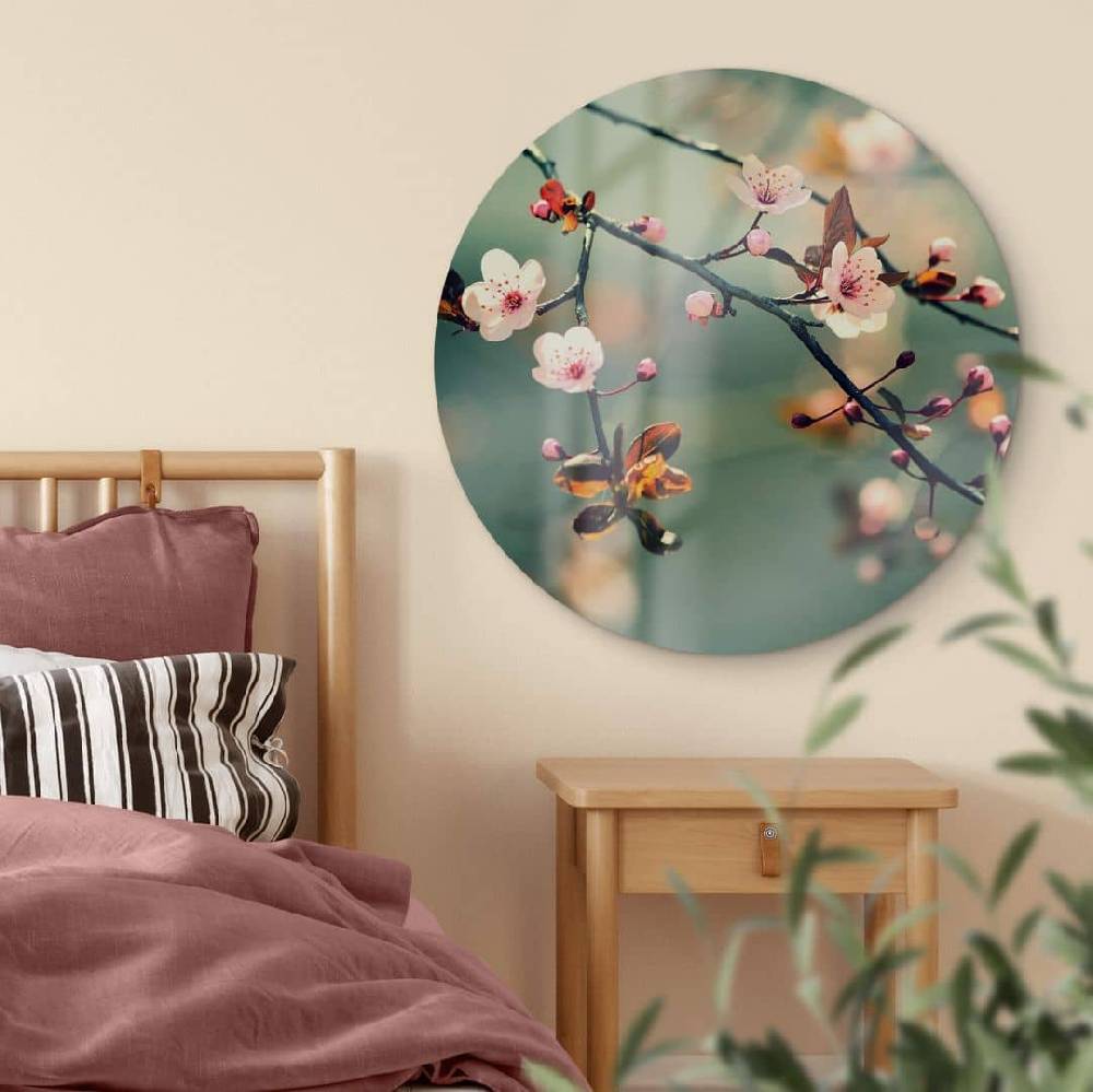 Kaeppel Glasbild Frühlingserwachen - rund Begrenztes Angebot