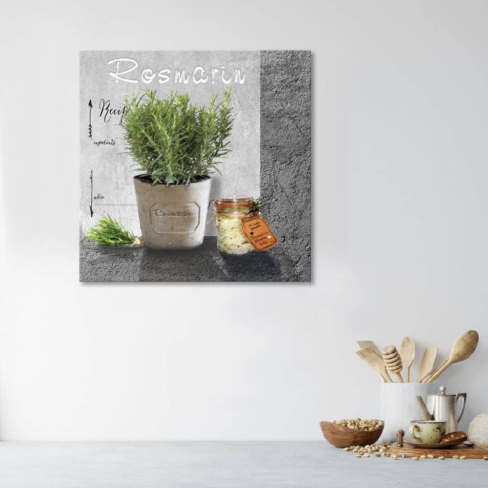Kaeppel Leinwandbild, Rosmarin Gewürze für die Küche Osterangebot