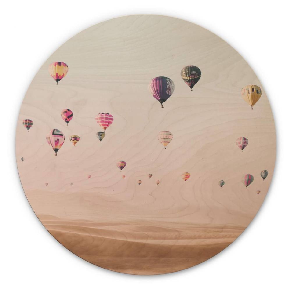 Kaeppel Holzbild Sisi & Seb - Heißluftballon - Rund