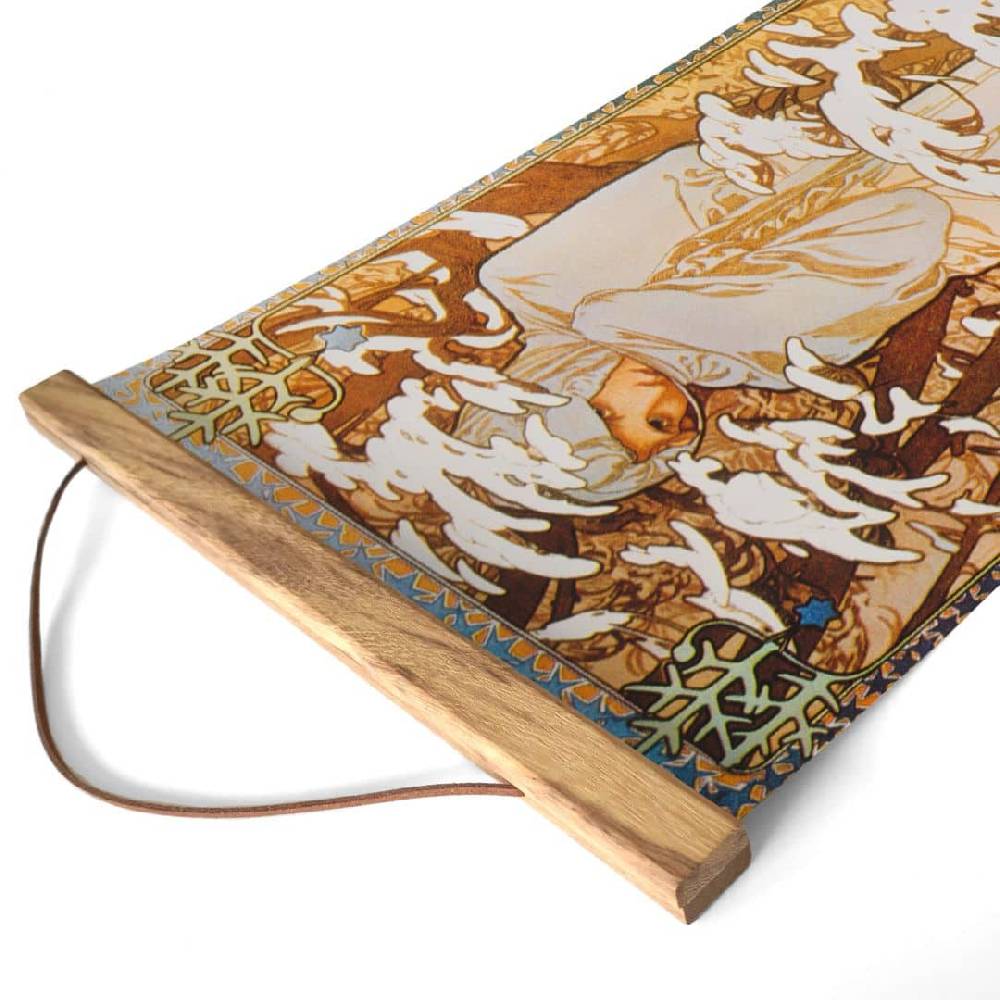 Kaeppel Stoffbild Mucha - Jahreszeiten: Der Winter 1900 - Panorama Top Angebot