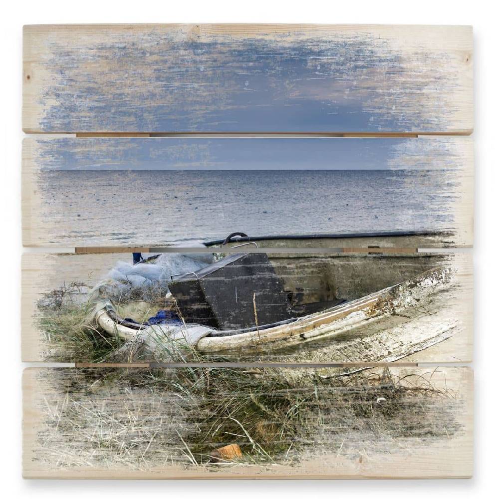 Kaeppel Holzbild Fischerboot Neueste Mode