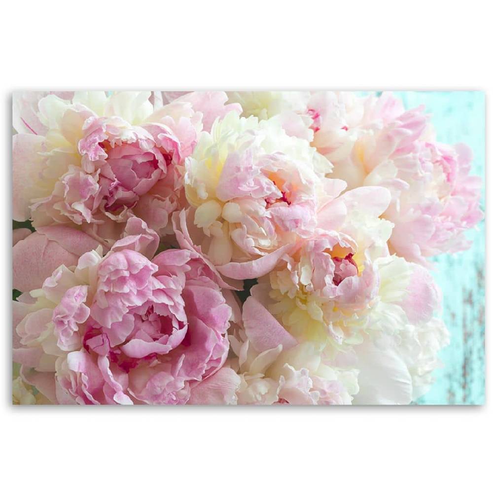 Kaeppel Leinwandbild, Rosa Pfingstrosenblumen Neuheiten