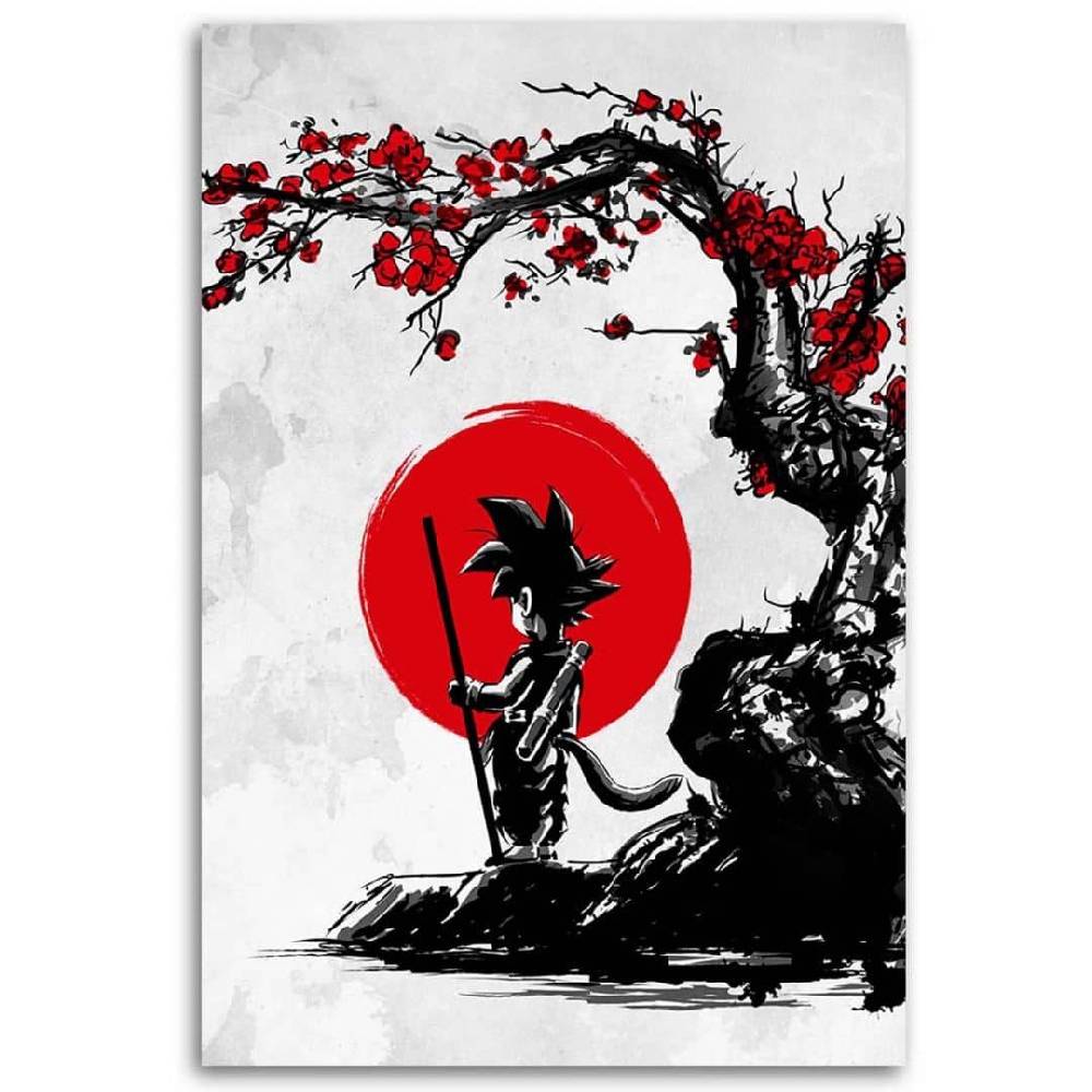 Kaeppel Leinwandbild, Goku und der rote Mond Bestseller