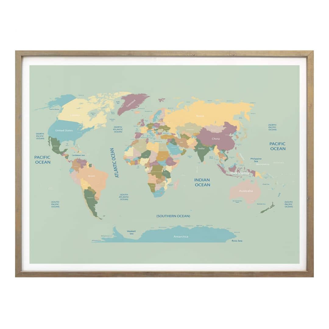 Kaeppel Poster Weltkarte Vintage