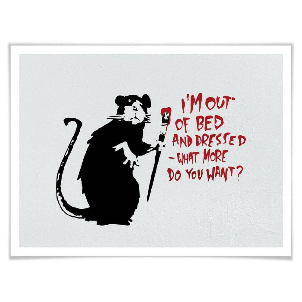 Kaeppel Poster Banksy - Out Of Bed Kauf eins, bekomm eins gratis