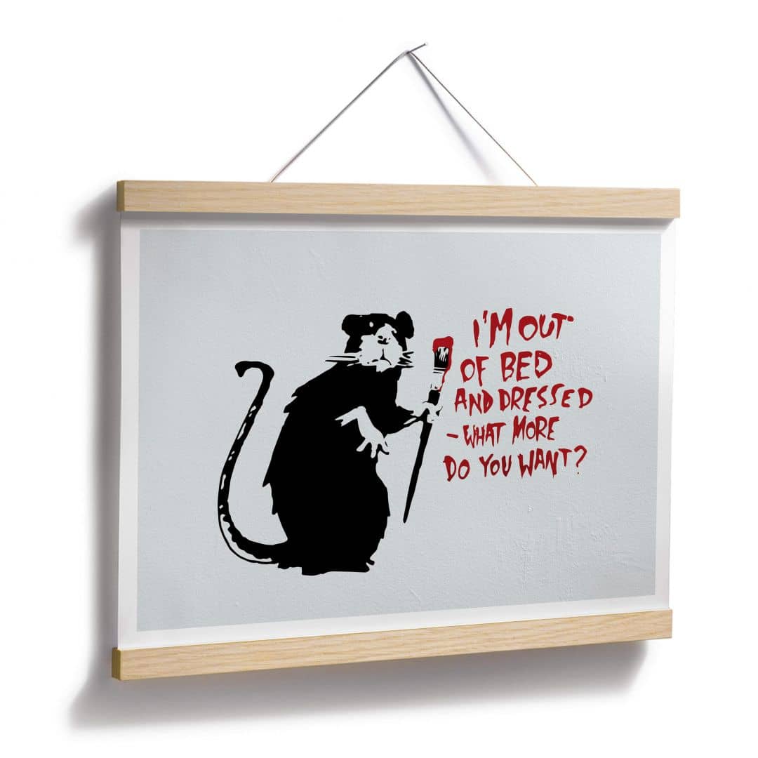 Kaeppel Poster Banksy - Out Of Bed Kauf eins, bekomm eins gratis