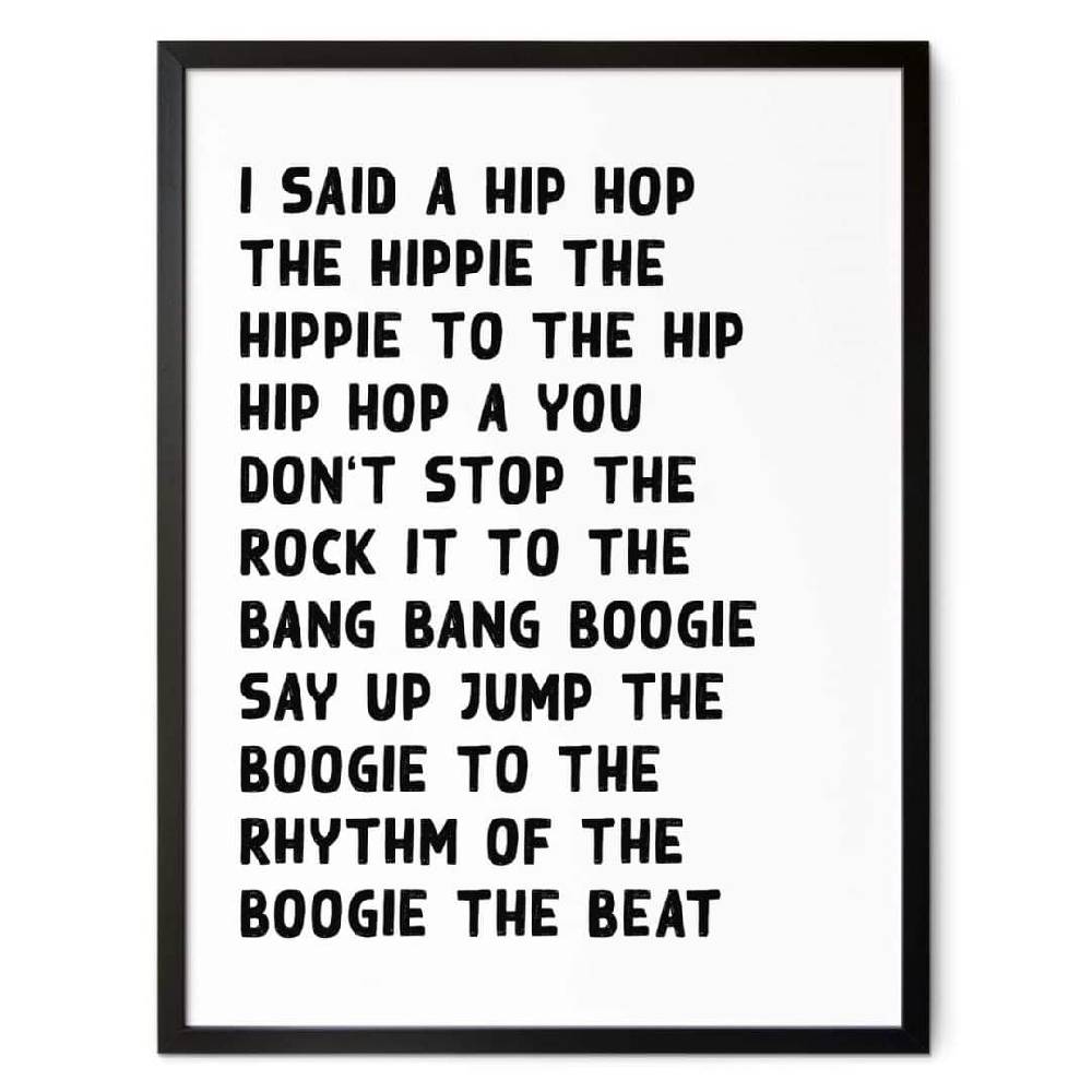 Kaeppel Poster Songtext I said a hip hop Sonderangebote