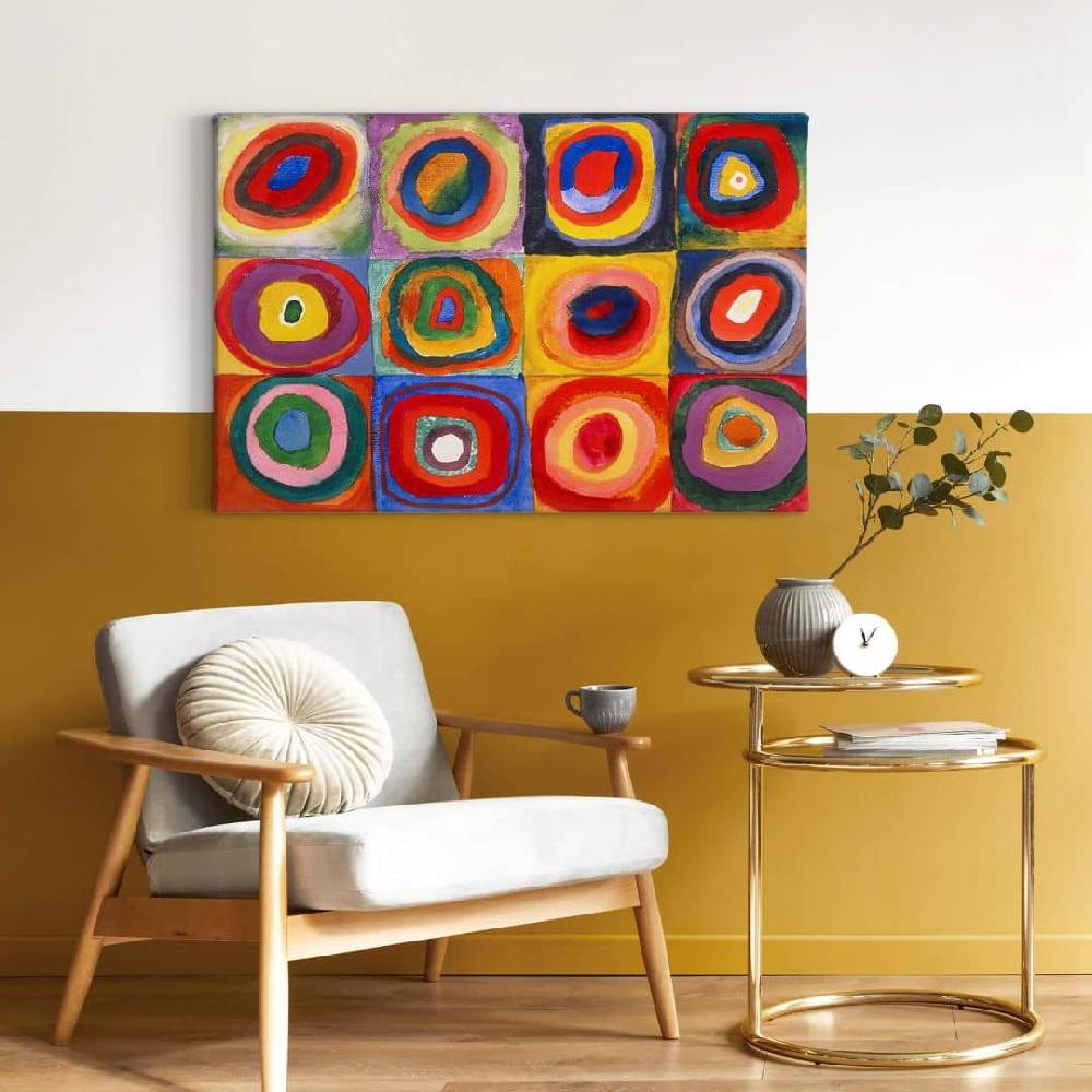 Kaeppel Leinwandbild Kandinsky - Farbstudie Quadrate und konzentrische Ringe Letzte 2 Tage