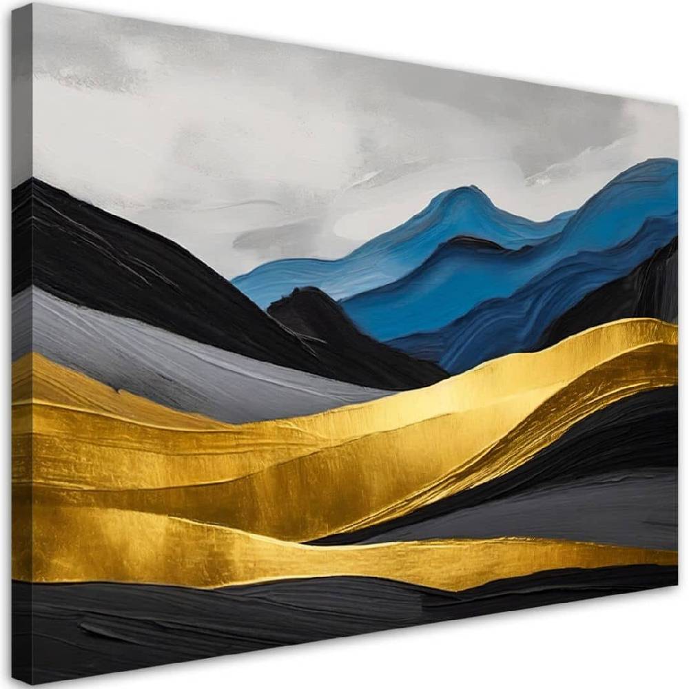 Kaeppel Leinwandbild, Berge abstrakt gold glamour Super Rabatt
