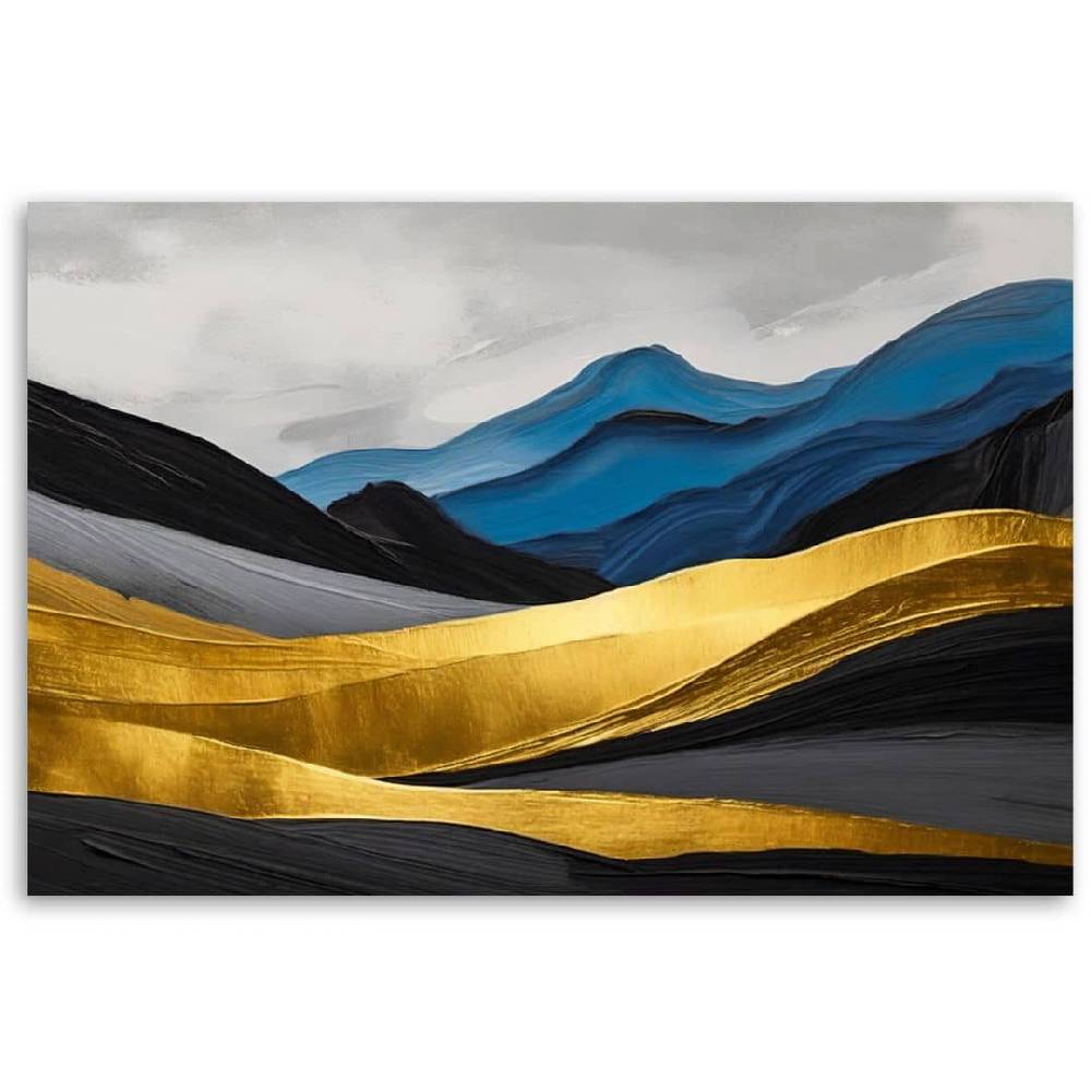 Kaeppel Leinwandbild, Berge abstrakt gold glamour Super Rabatt