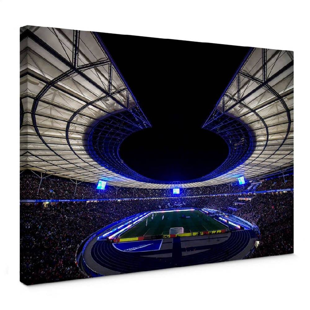 Kaeppel Leinwandbild Hertha BSC Olympiastadion bei Nacht Riesige Rabatte
