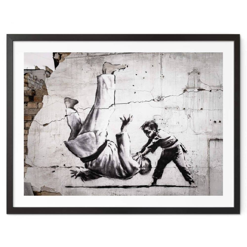 Kaeppel Poster Banksy in der Ukraine - Ein kleiner Judoka