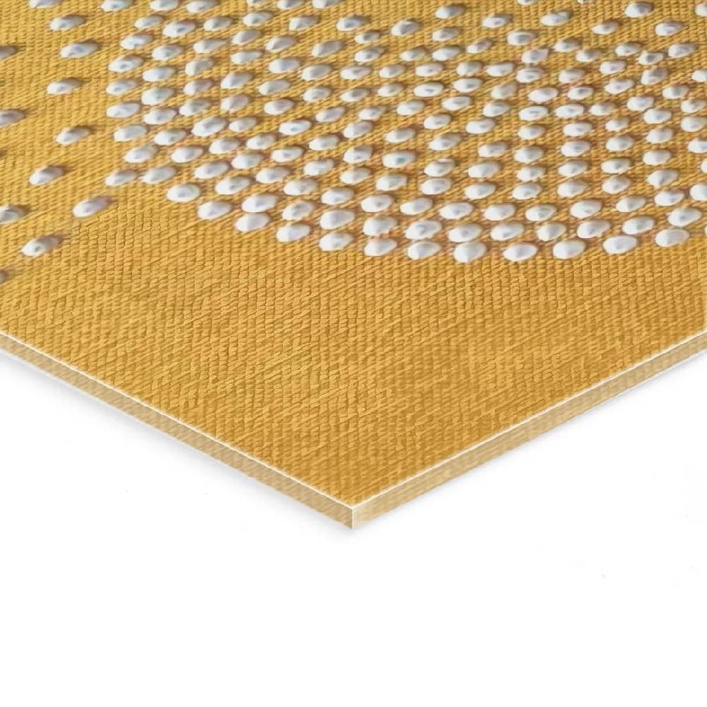 Kaeppel Acrylglasbild Blumen aus weißen Perlen - Grande - Panorama Speichern exportieren
