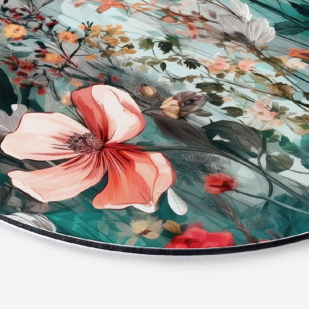 Kaeppel Wandbild Frühlingswiese mit Blumen - Alu-Dibond Rund - Jaszke Outlet