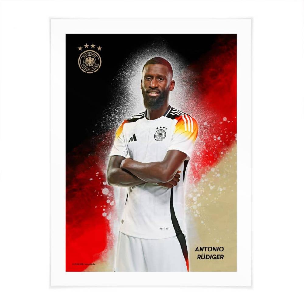 Kaeppel Poster, Wandbild DFB Rüdiger Versandkostenfrei