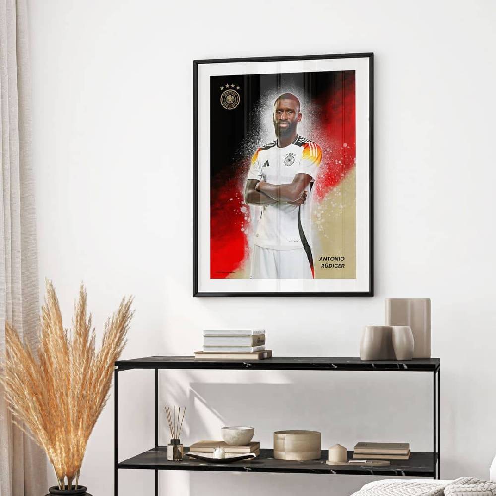 Kaeppel Poster, Wandbild DFB Rüdiger Versandkostenfrei