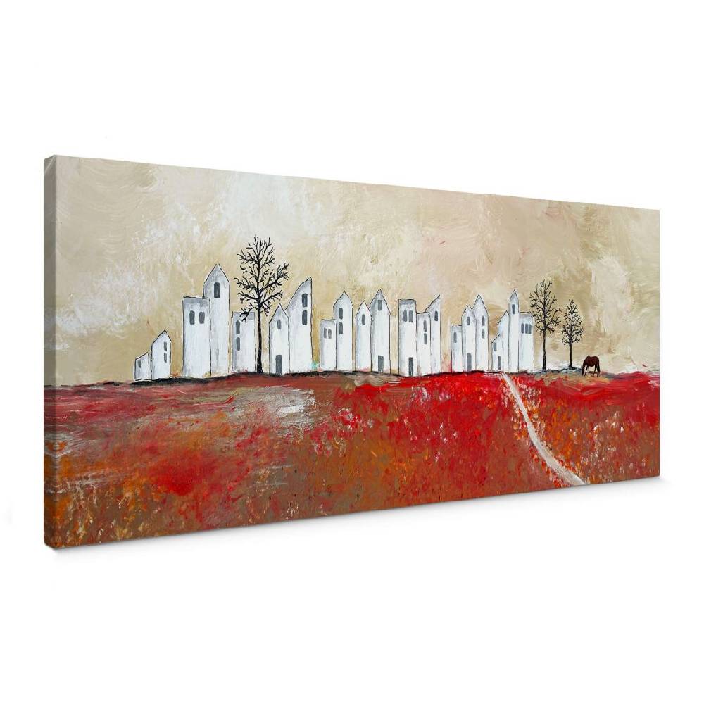 Kaeppel Leinwandbild Melz - Das weiße Dorf - Panorama Begrenztes Angebot