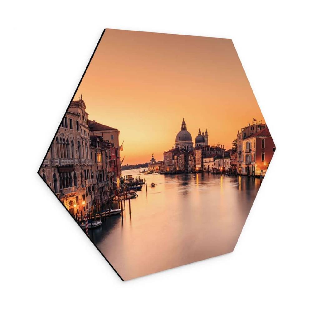 Kaeppel Hexagon-Wandbild Sonnenuntergang in Venedig - Hexagon - Zhang Exklusivangebot