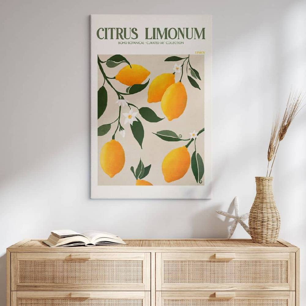 Kaeppel Leinwandbild Boho Zitronenbaum - Citrus Limonum - Tunaboylu Muttertagsangebot