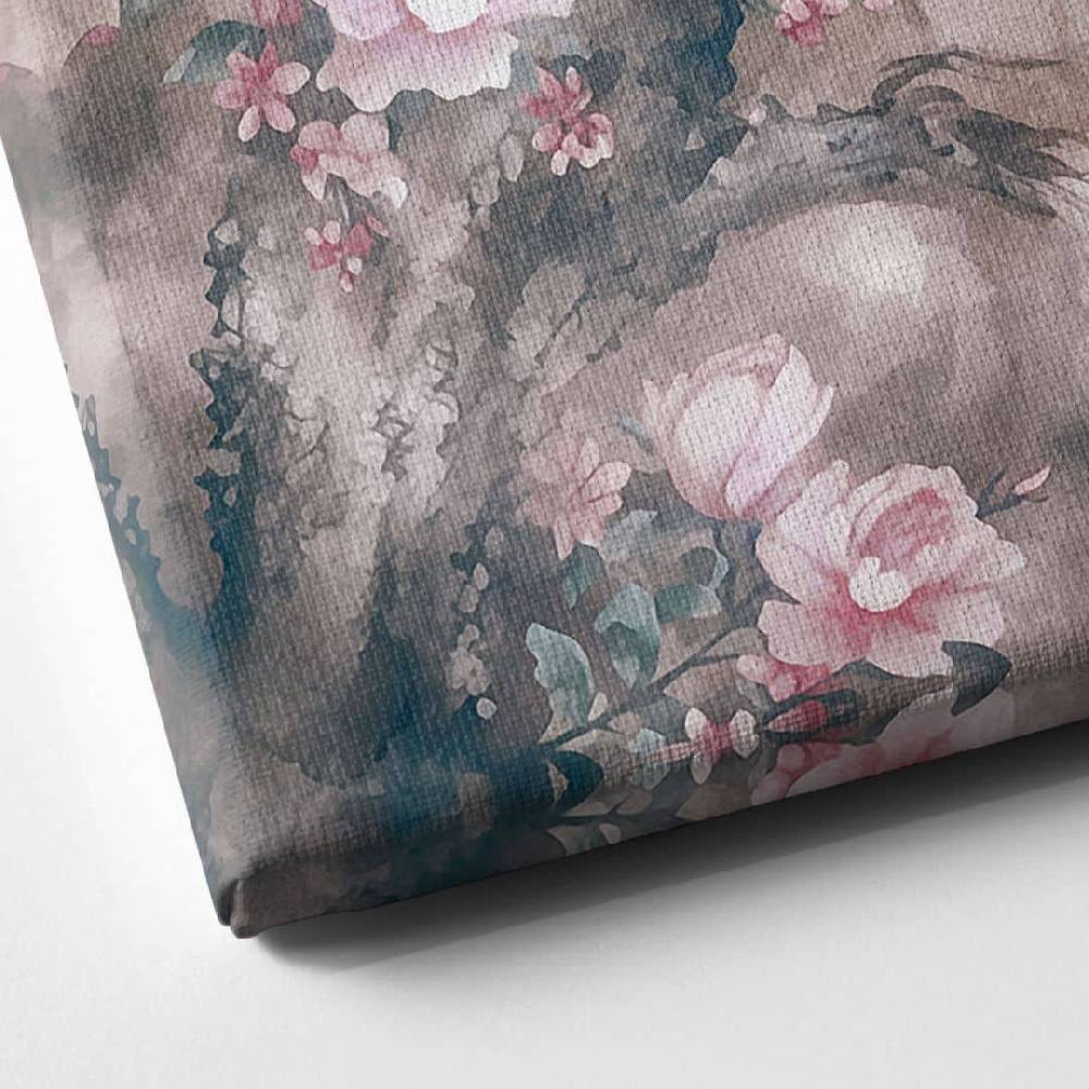 Kaeppel Leinwandbild Edler Pfau mit Blüten - Haase Top Angebot