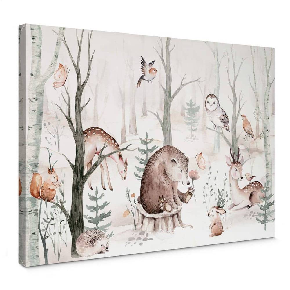 Kaeppel Leinwandbild Kvilis - Tierfreunde im Wald Neueste Mode