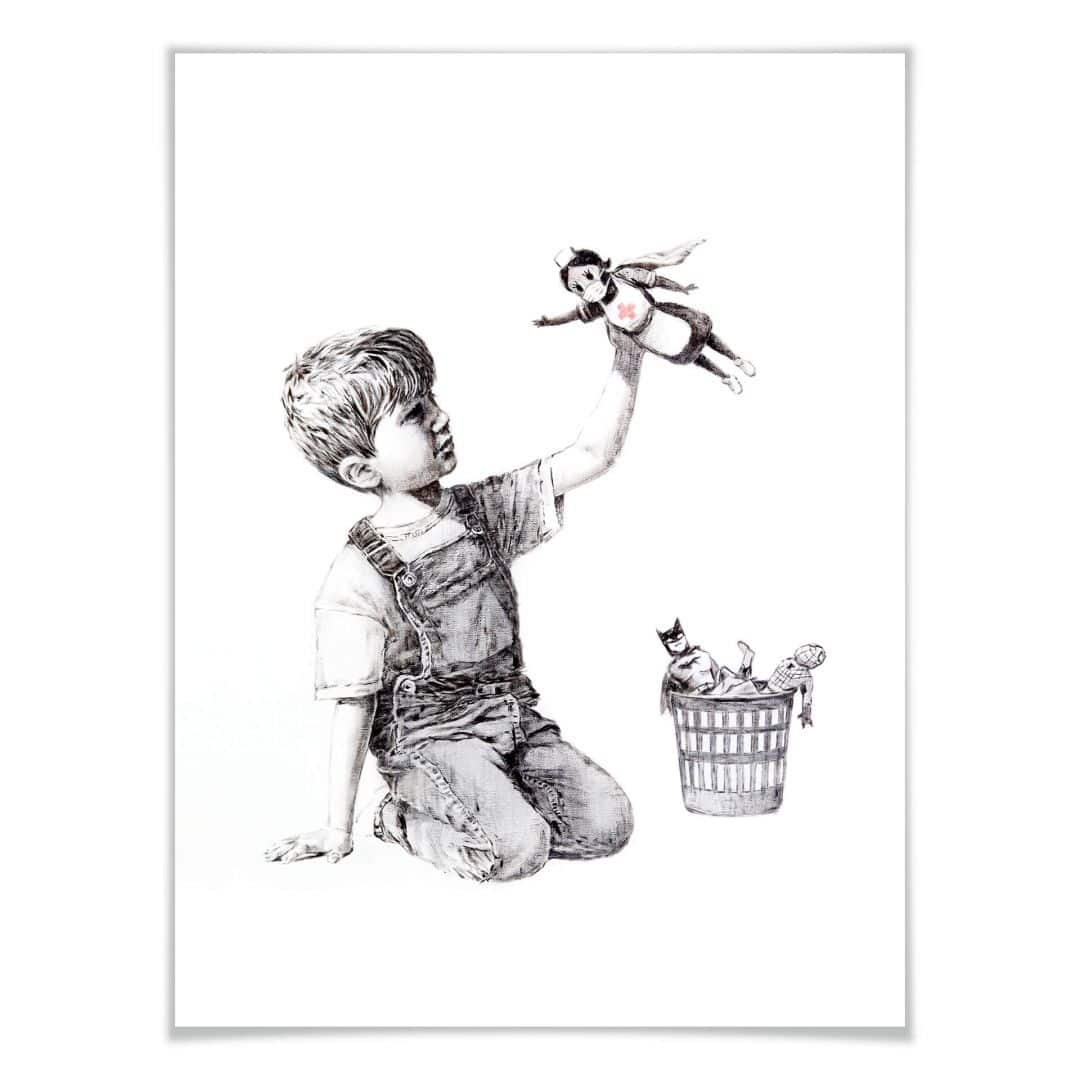 Kaeppel Poster Banksy - Real Hero Tiefpreis