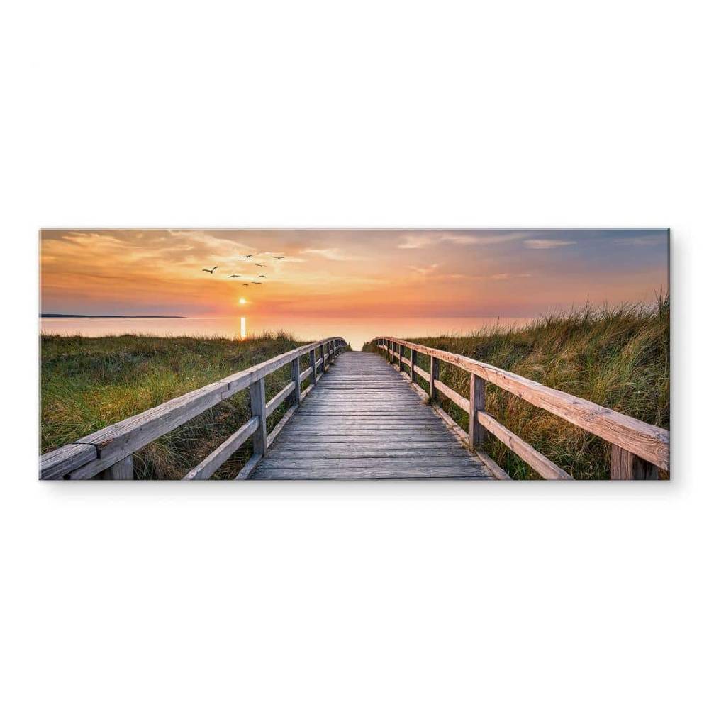 Kaeppel Acrylglasbild Dünen im Sonnenuntergang - Panorama